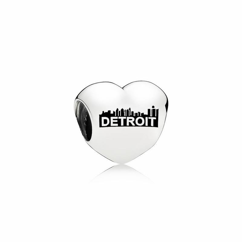 Pandora Detroit Motor City Heart Charm NZ Sale, Sterling Silver (473016-AGV)